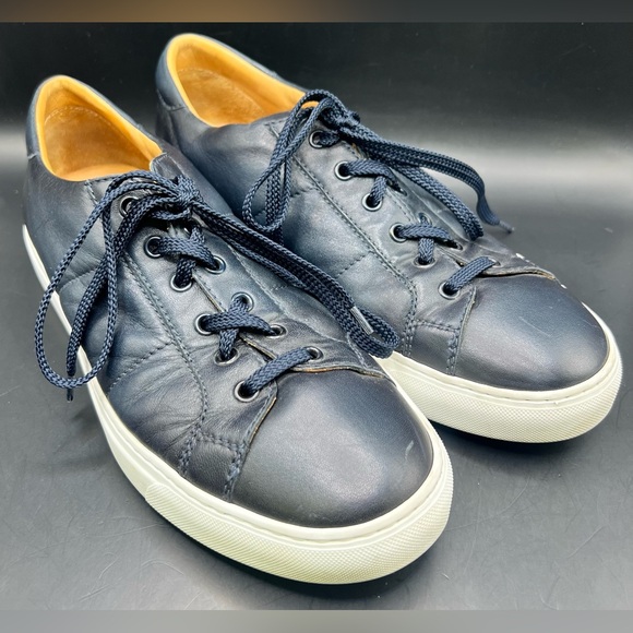 To‎ Boot New York Adam DerrickBlue Leather Sneakers Mens Size:8-1/2